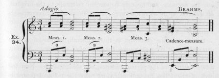Example 34.  Fragment of Brahms.