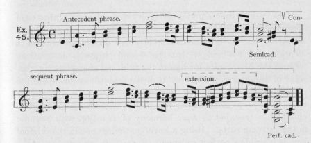 Example 45.  Fragment of Mendelssohn.